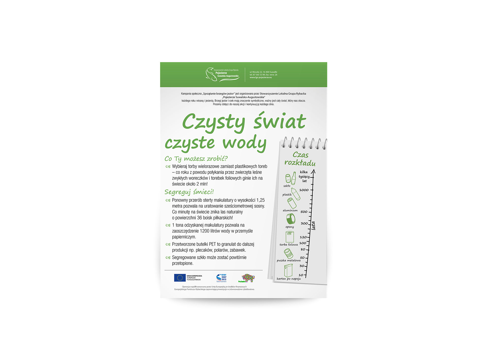 plakat czysty świat czyste wody LGR